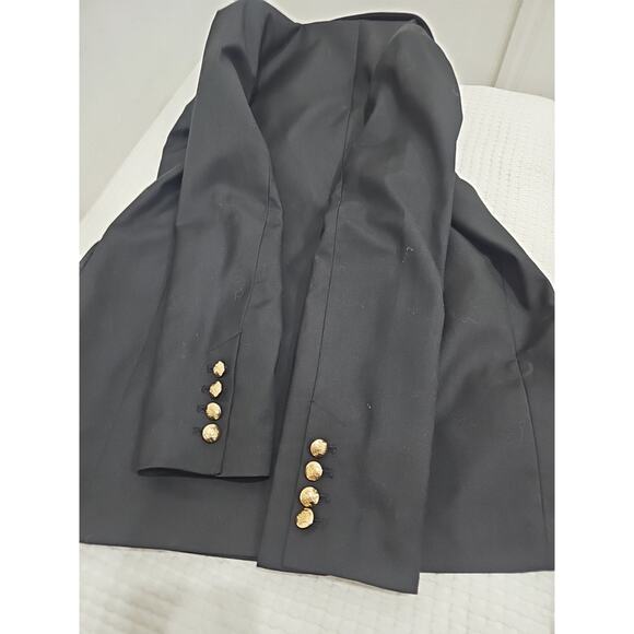 Zara Double Breasted Black Blazer Golden Buttons Size M NWT - Picture 11 of 16